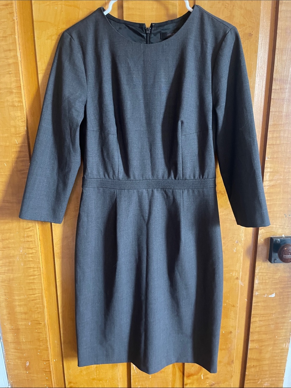 J. Crew Black Long-Sleeve Sheath Dress